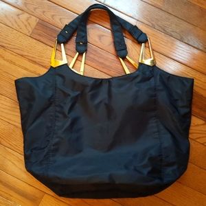 Black Shopper Hobo Satchel Bag